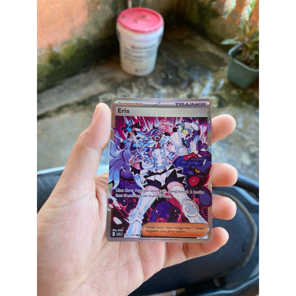 win lelang pebty sammuel - eria sar original kartu pokemon