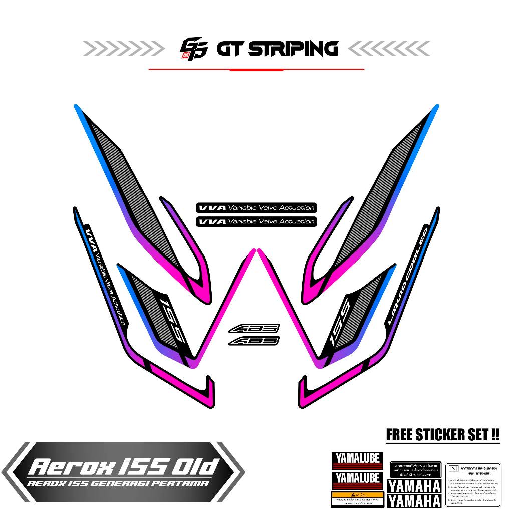 GTS 64 STICKER AEROX 155 VVA OLD / STRIPING AEROX LAMA / STIKER AEROX 155 / STREPING / STIPING / SKO