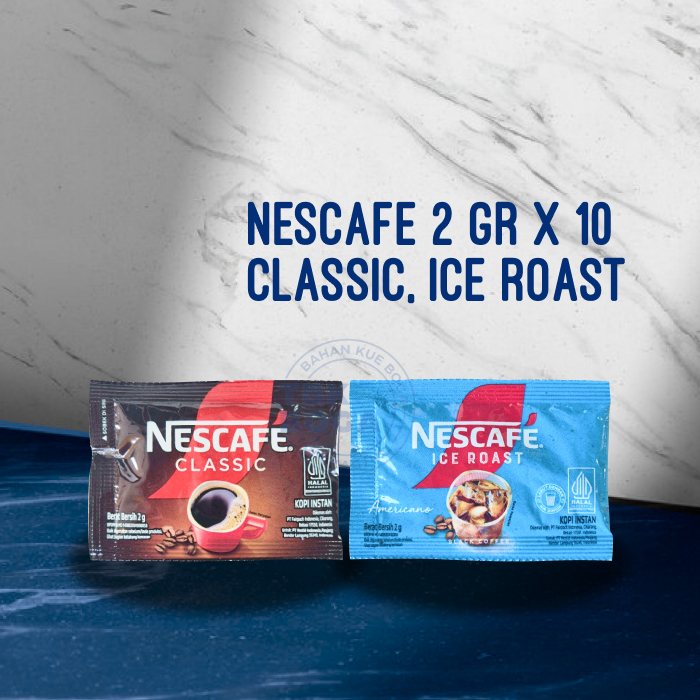 

Nescafe 2 Gr 10 pcs ( Classic, Ice Roast ) Kopi Bubuk Sachet Coffee Instant Renteng