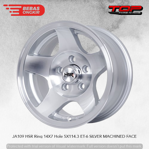 Velg Mobil R14 Lubang 5 Untuk Grandmax Luxio Warna Silver HSR SIPIROK Ring 14