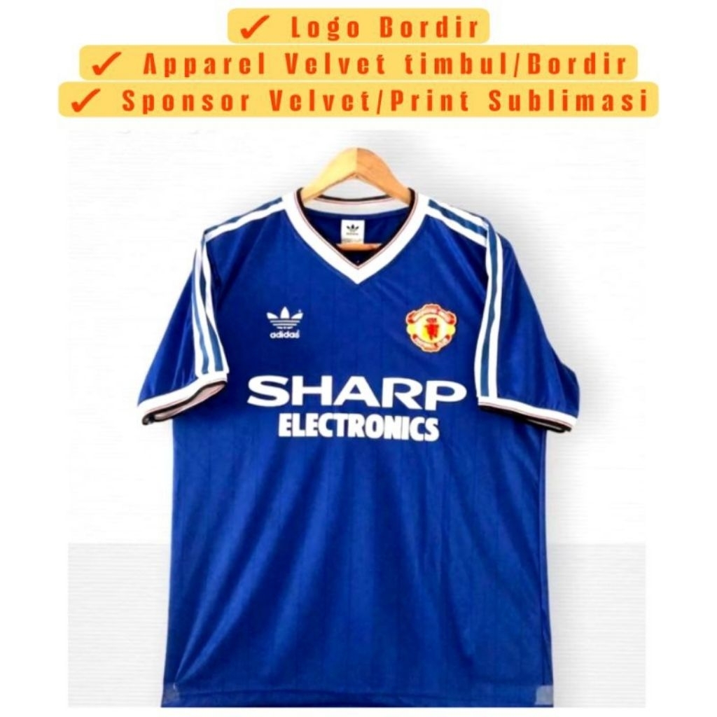 Jersey Retro Man Utd Emyu Away 1982 Lawas