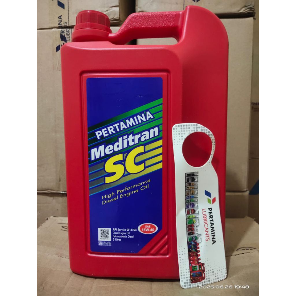 OLI OIL MEDITRAN SC 5L OLI PERTAMINA PELUMAS MESIN MOBIL DIESEL