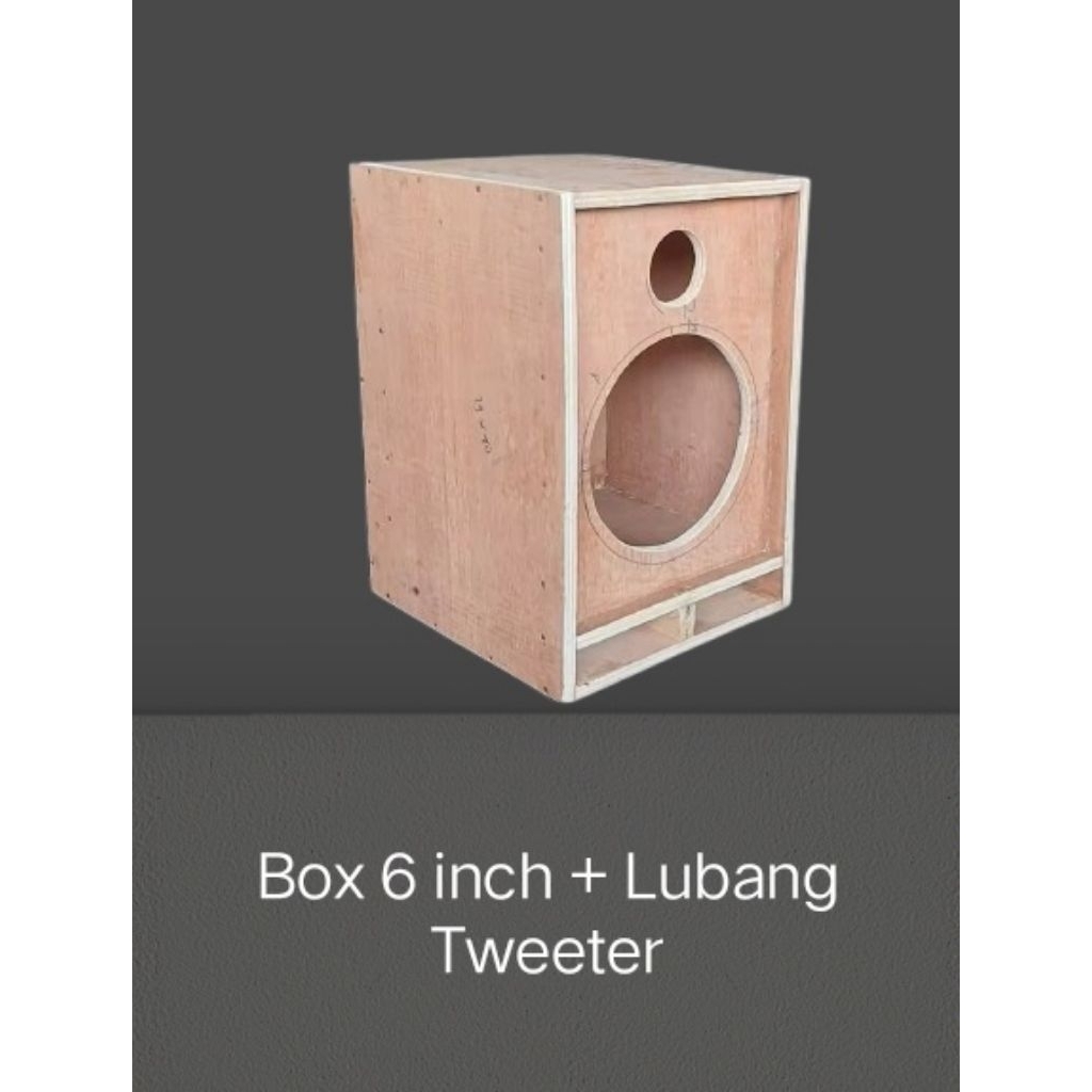 Box Speaker 6 inch Single + Lubang Tweeter