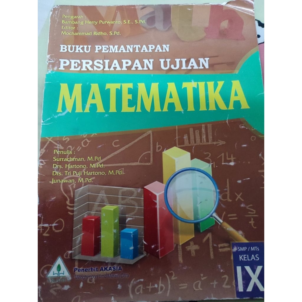 Buku Persiapan Ujian Matematika SMP Tahun 2017 Penerbit Akasia