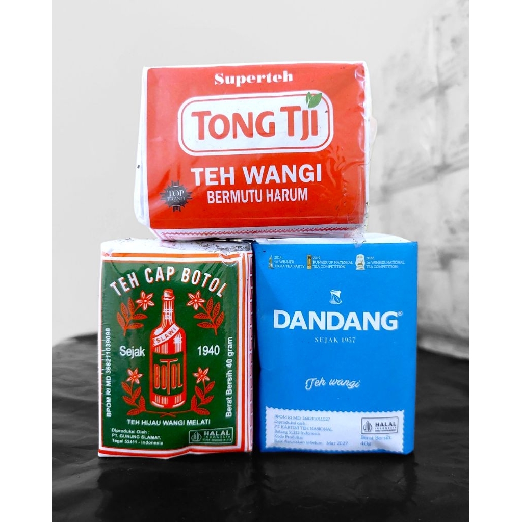 

racikan teh.. cap botol hijau / dndg biru / tj super 40g