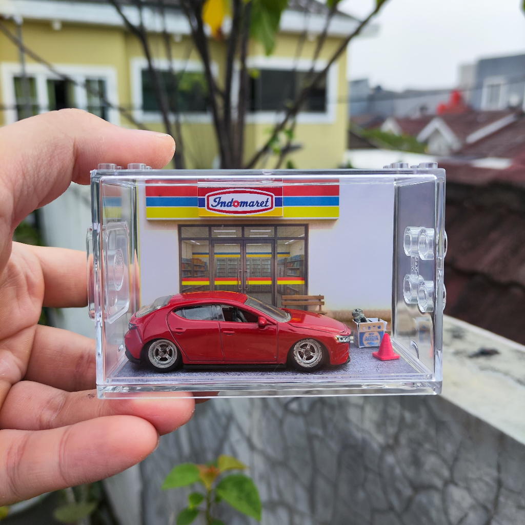 DIORAMA DIECAST - MINI DIORAMA - DIORAMA MINI WITH ACCRYLIC - PAJANGAN DIECAST - ACRYLIK DIECAST - A
