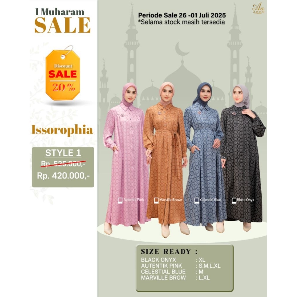 SARIMBIT LEBARAN ISORROPHIA REBORN BY ADEN HIJAB| DRESS IFW
