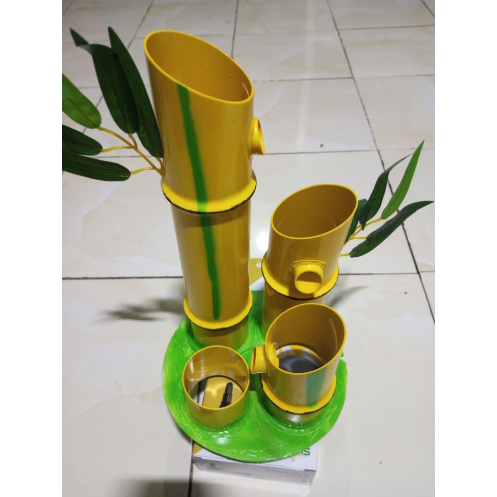 Tanpa pot dan mesin air mancur minimalis