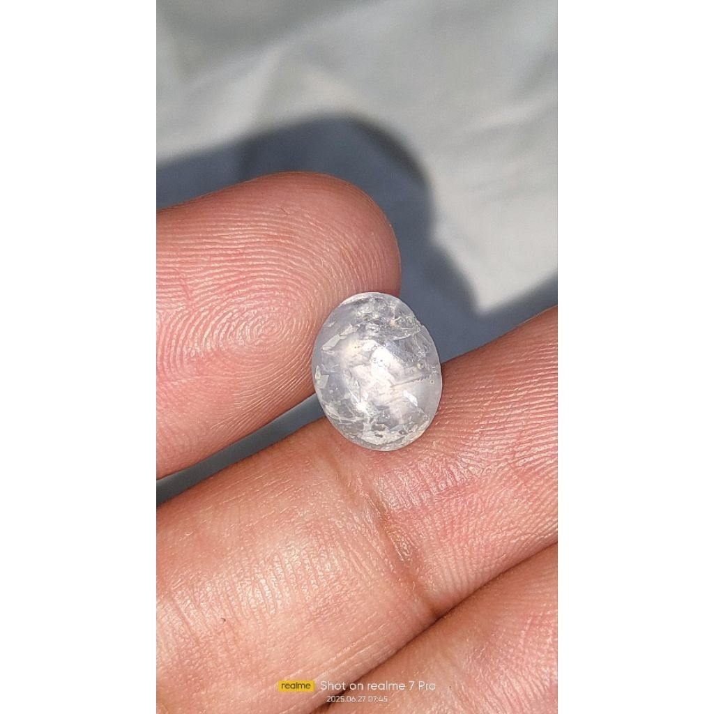 Natural batu very light blue star sapphire srilangka 3.55cts