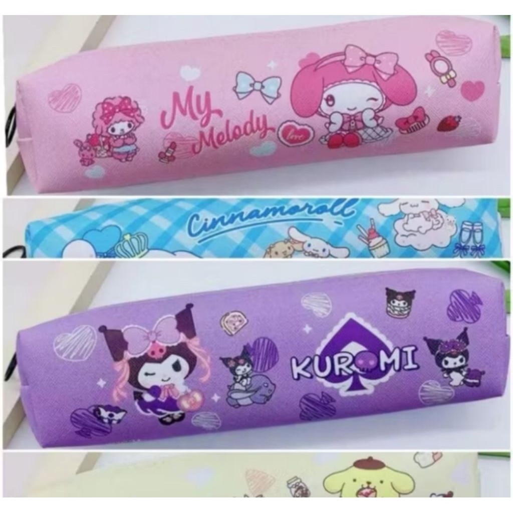 

Tempat pensil bentuk teplon karakter / tepak pulpen kotak resleting bentuk lontong