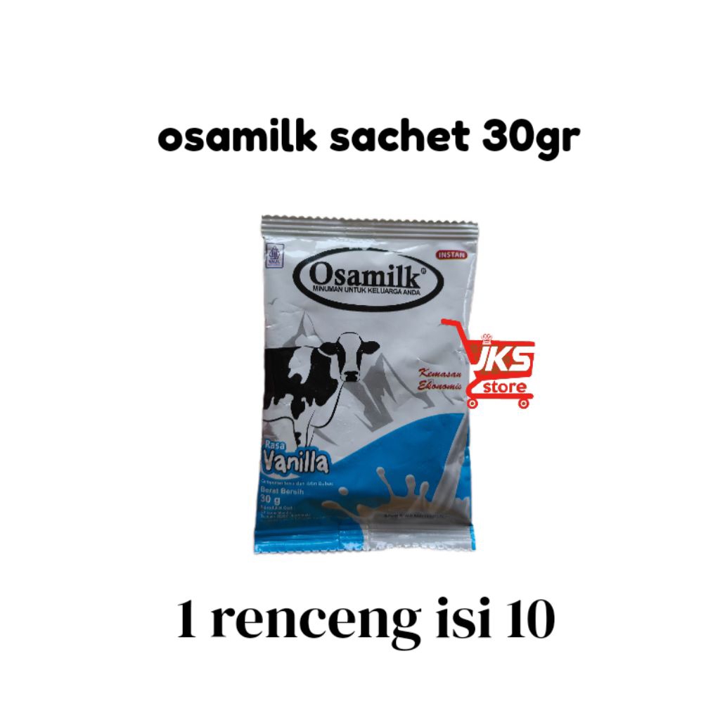 

Susu osamilk vanilla sachet renceng 30gr isi 10 sachet
