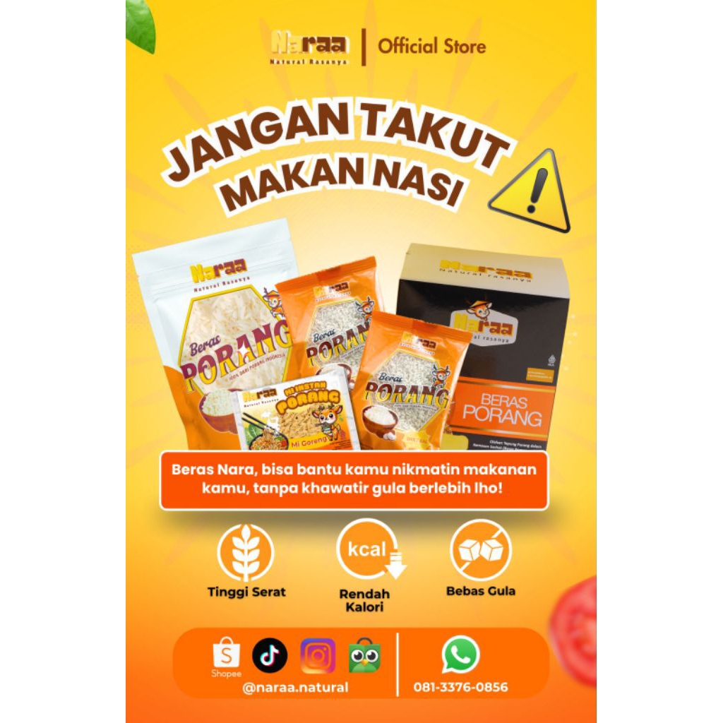 

naraa beras porang 50 gram 500 gram