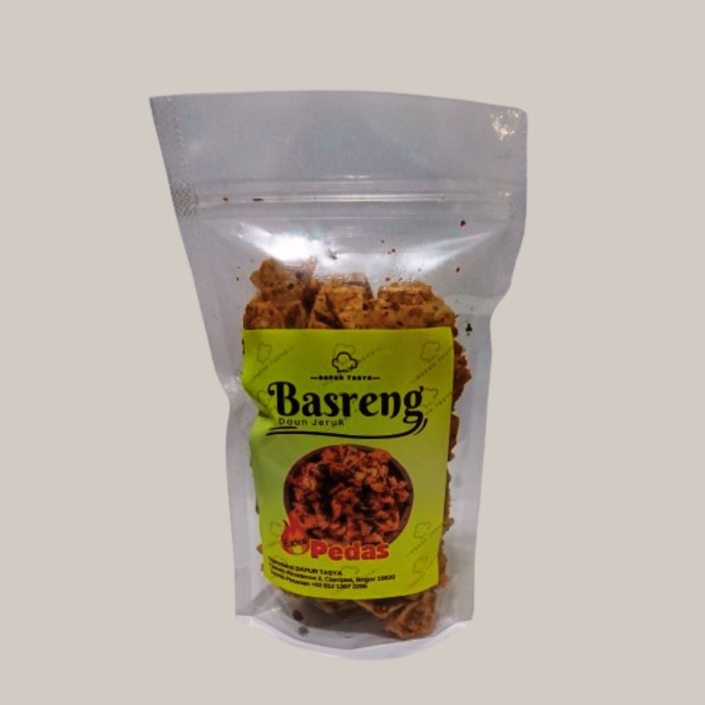 

Basreng Daun Jeruk Rasa Extra Pedas Ukuran 70 Gram / Bks
