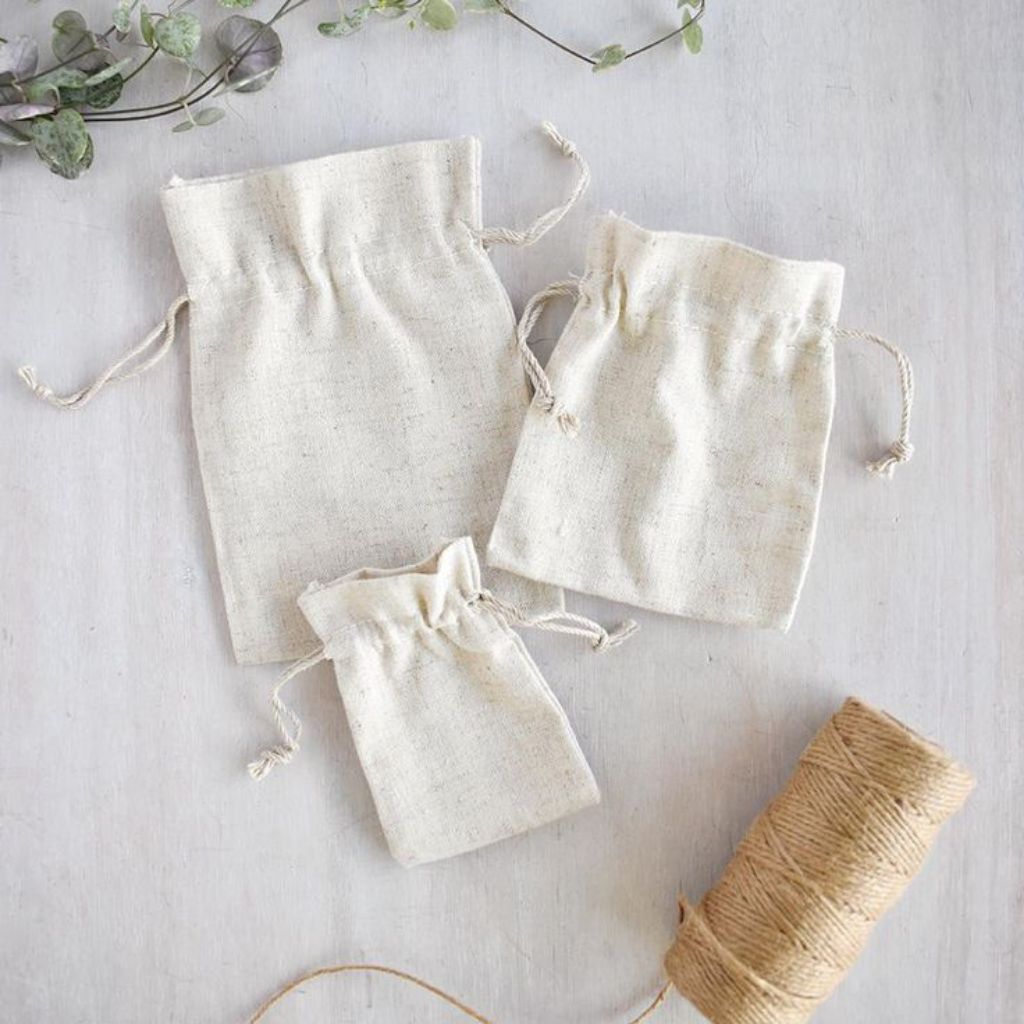 Pouch sovenir bahan kanvas 8x12 cm