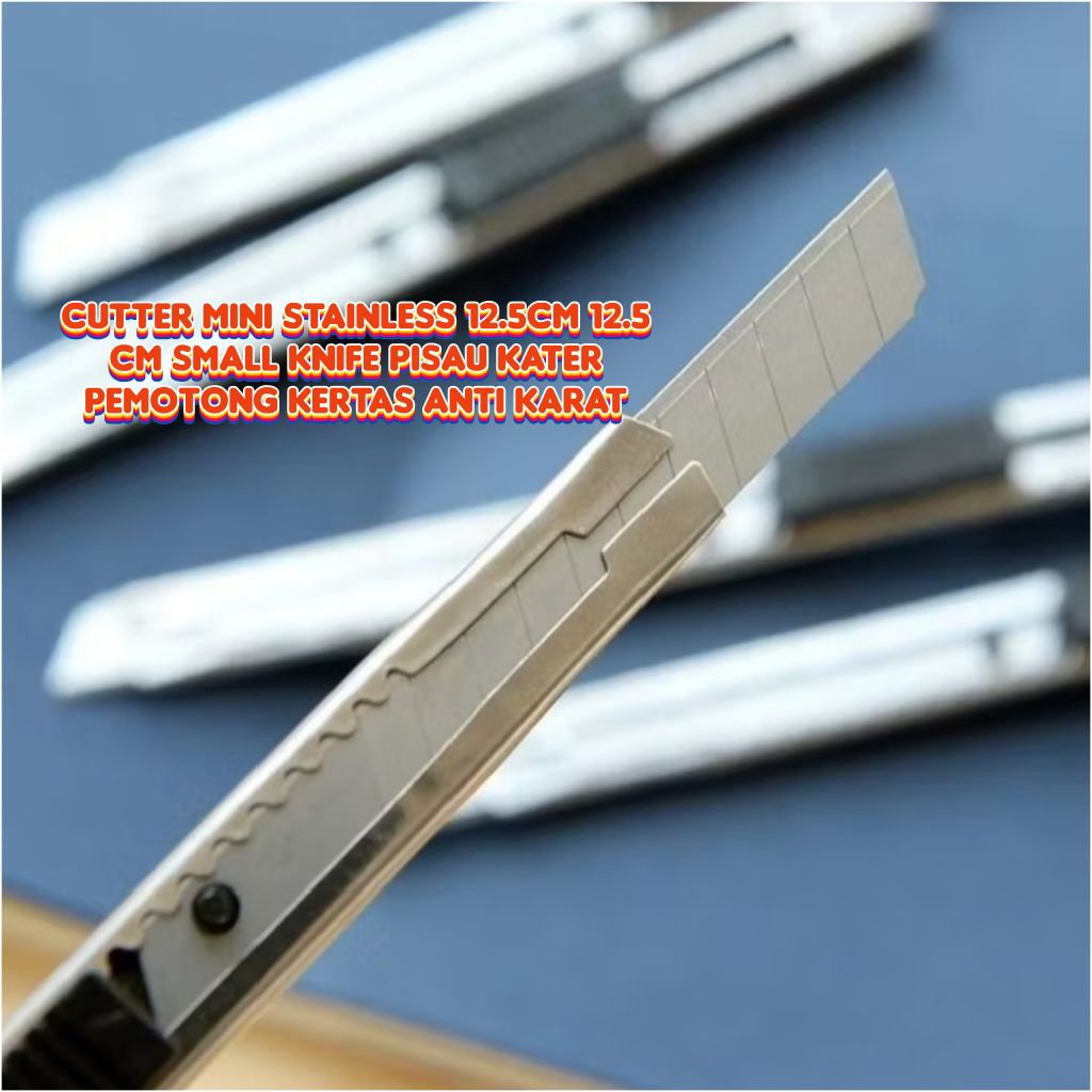 

Cutter Stainless.Small Knife Pisau Kater Pemotong Kertas Anti Karat