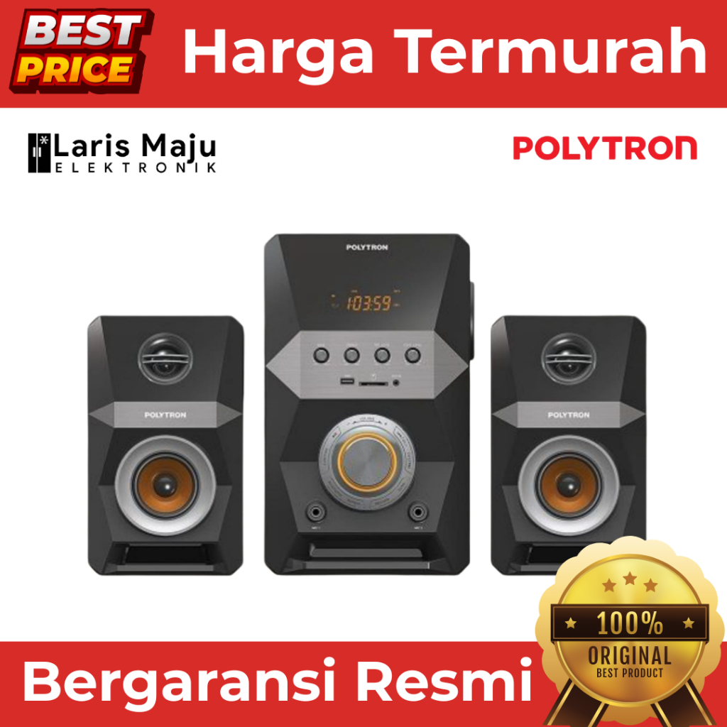 Speaker Aktif POLYTRON PMA 9522 Multimedia Karaoke Original Termurah