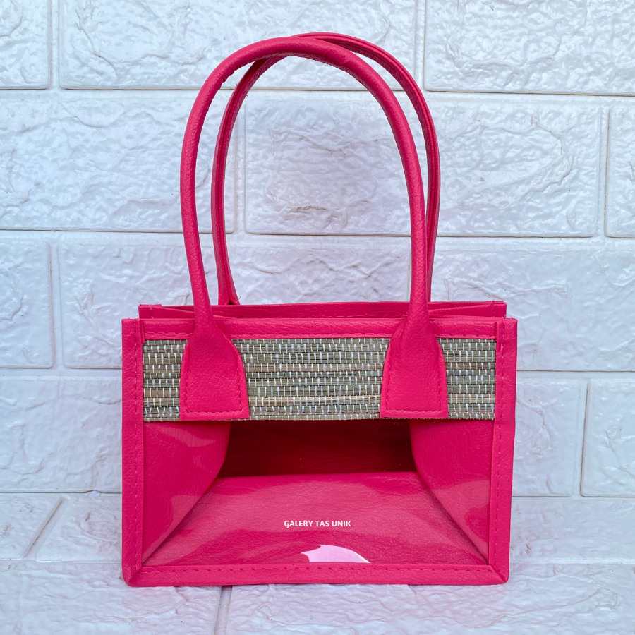

Tas Hampers Mika Mendong (Pink) Untuk 2 Toples Silinder Keranjang Parcel Hari Raya