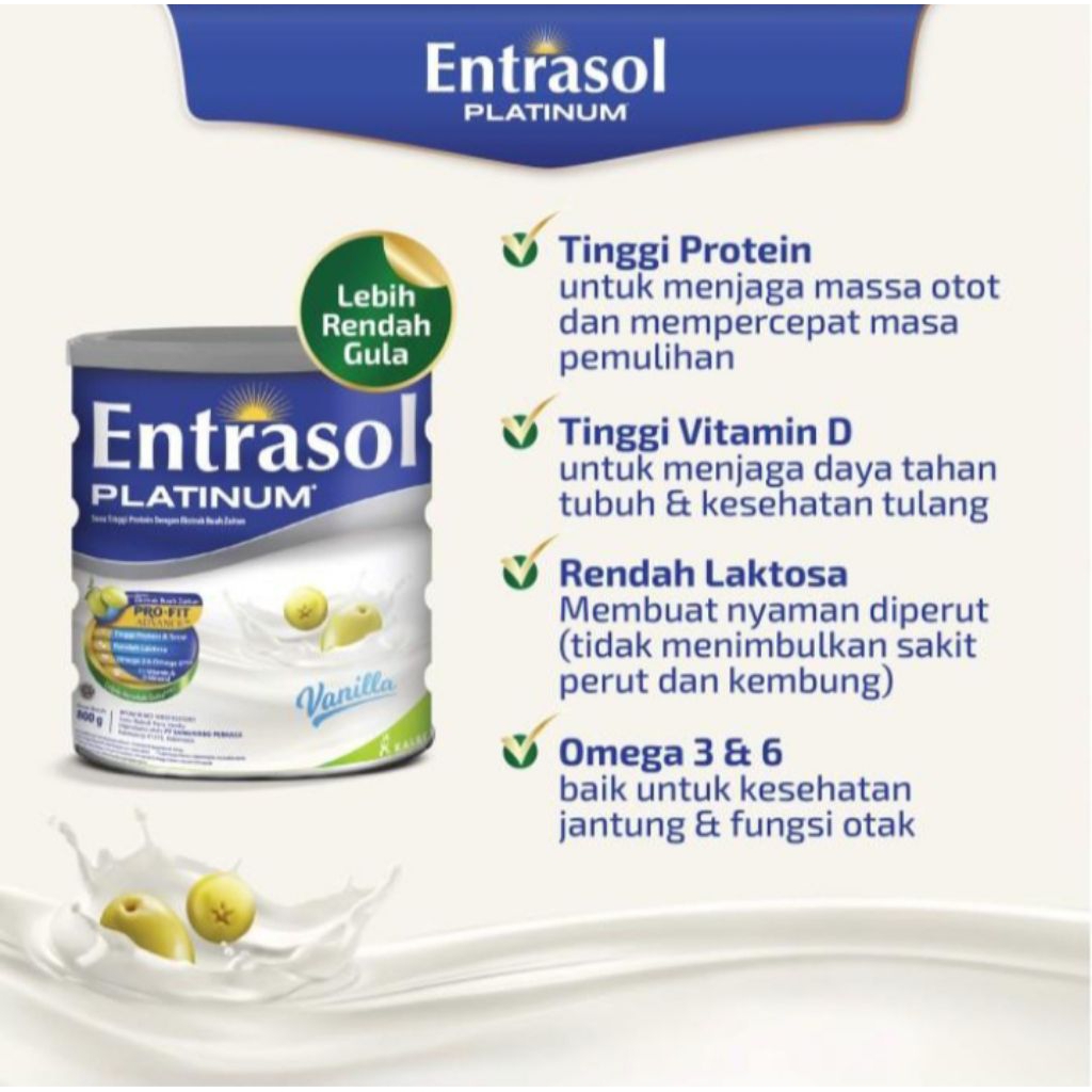 

Entrasol Platinum Vanila 800 gram
