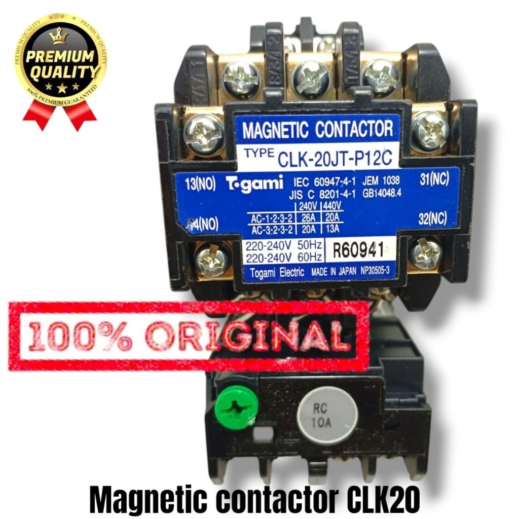 Contactor Togami CLK20 Magnetic Contactor Original Togami
