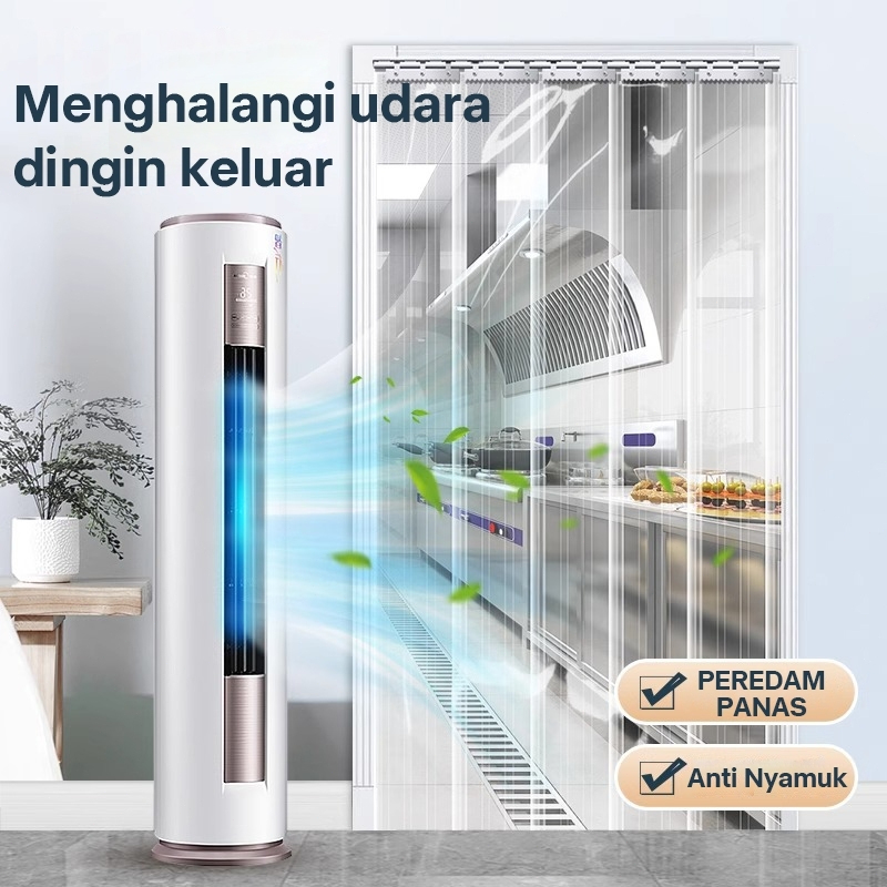 Tirai PVC Eleganbahan plastik PVC Tirai Plastik Komplit Clear Bening Tirai Pvc Paket TS Tirai Magnet
