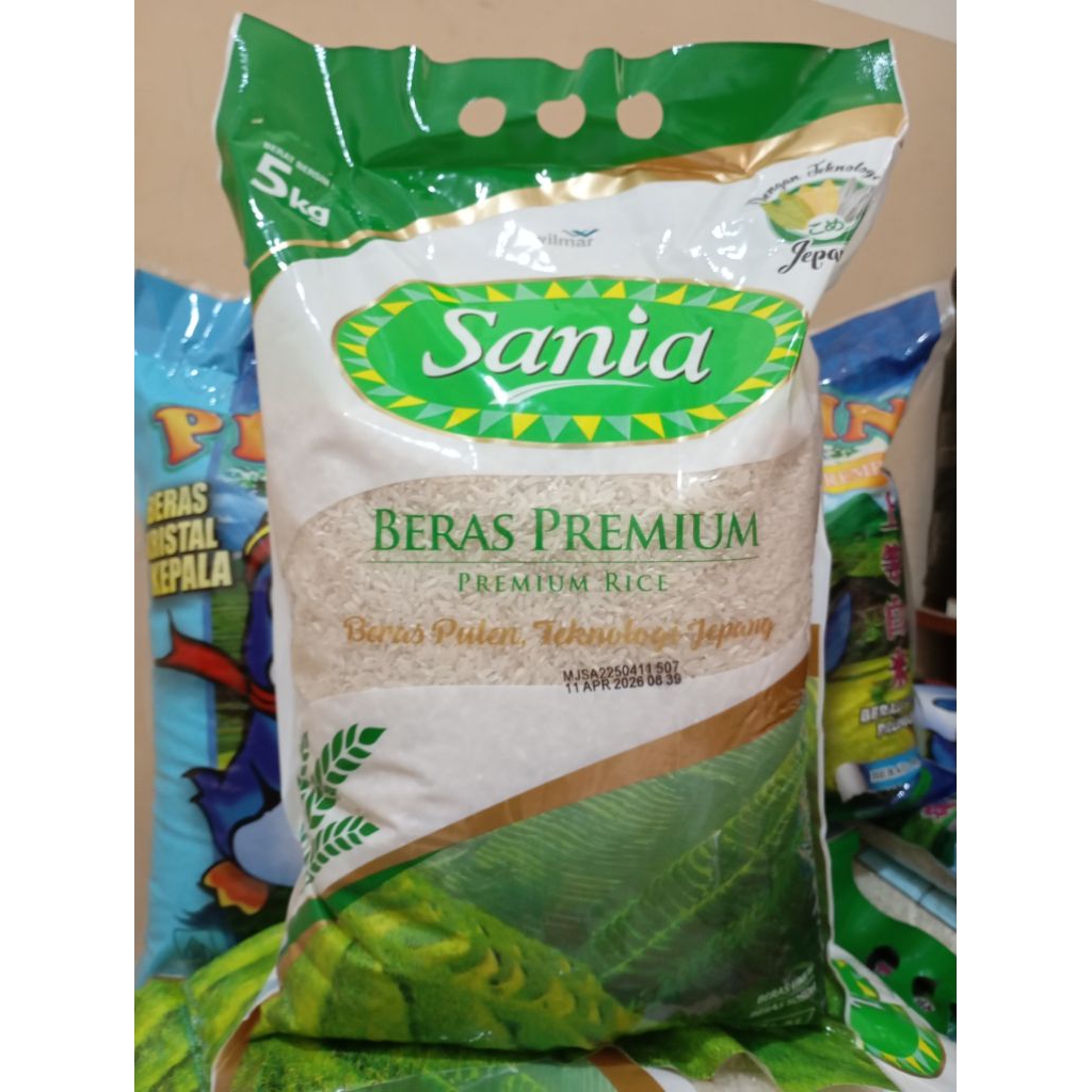 

Beras Premium Sania Kemasan 5kg 2sak