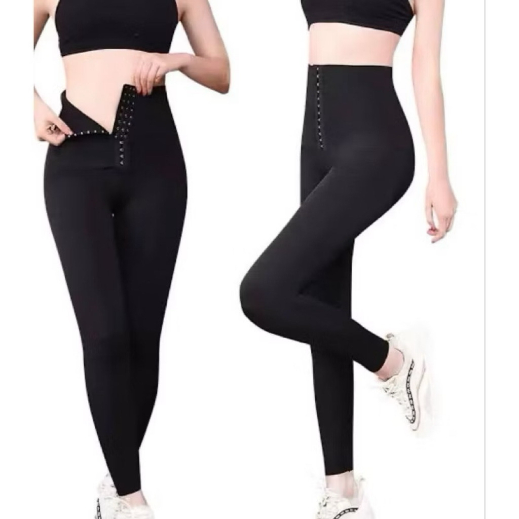 CELANA LEGGING KORSET HIGH WAIST / CELANA LEGGING PANJANG TEBAL WANITA KORSET PELANGSING - 988