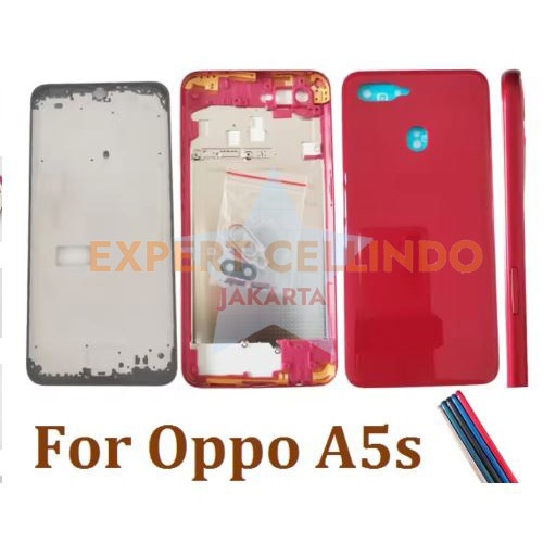 Cassing Hp Oppo A5S Tulang Tengah Bezel Bazel Middle Frame Tutup Mesin plus Backdoor