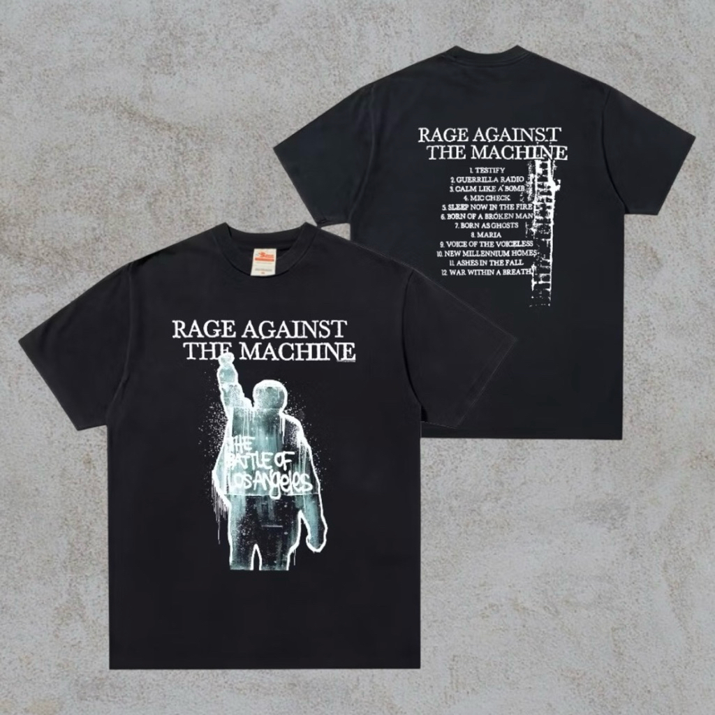 Kaos Band Rage Against The Machine / Kaos Band Vintage / Tshirt Band