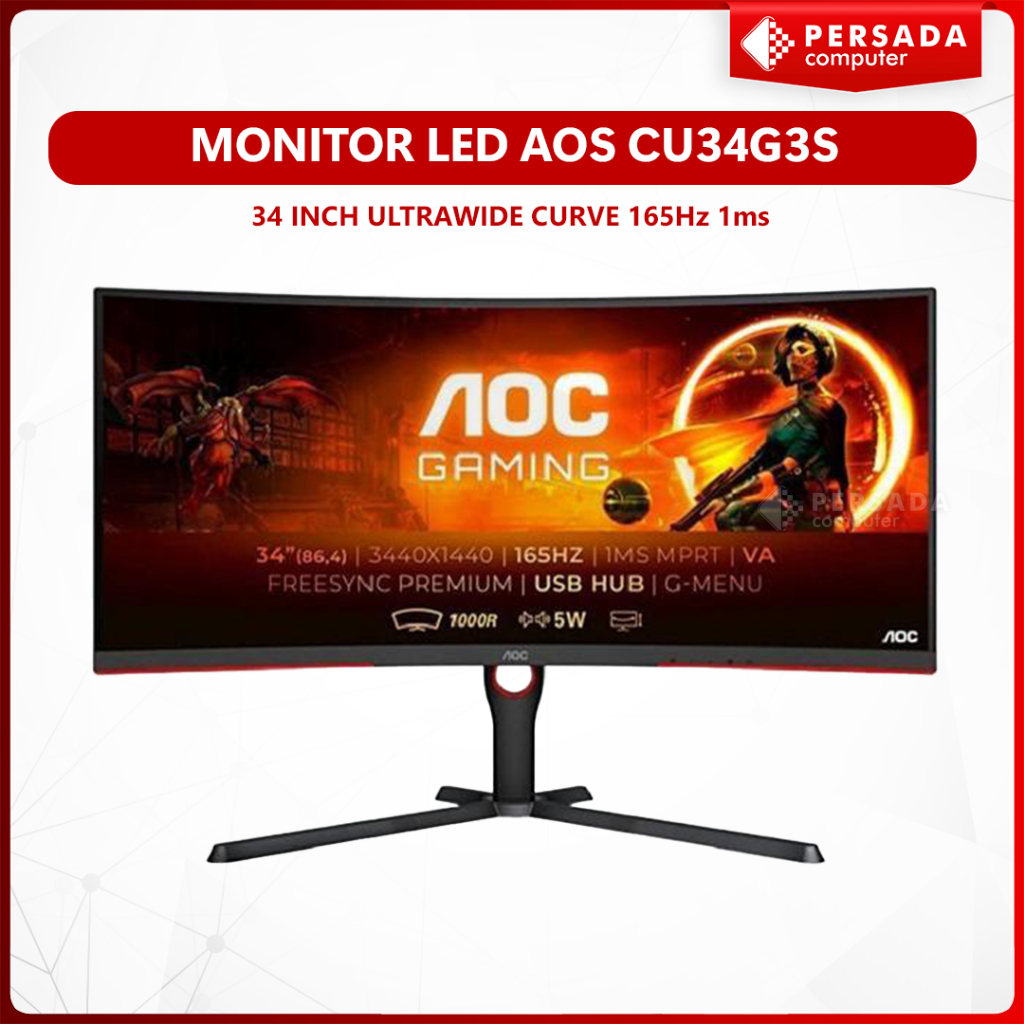 Monitor LED AOC CU34G3S 34"