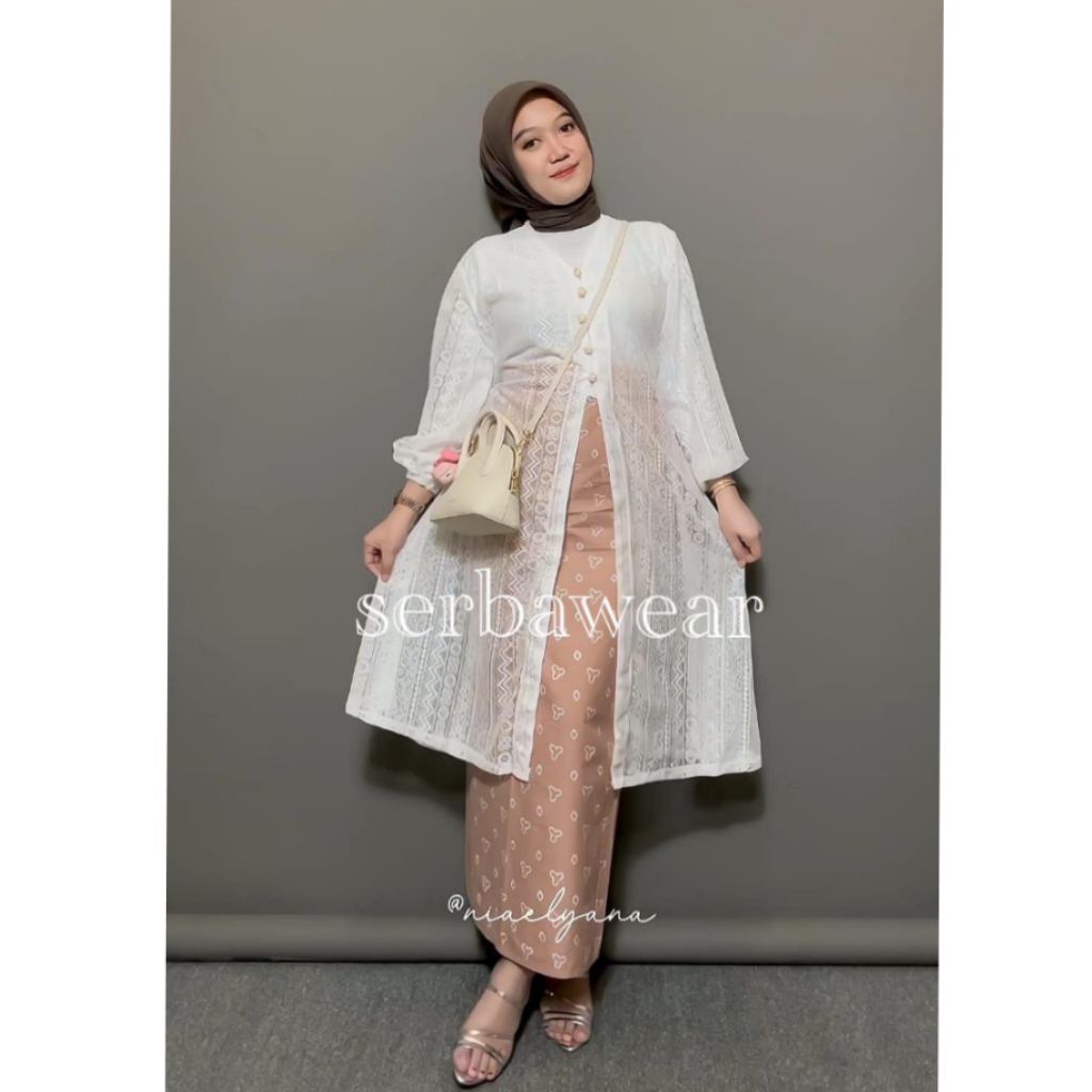 Daneen Outer Tunik Brocade Lace BY SERBAWEAR Ada Jumbo LD 120 | Outer Kondangan | Outer Tunik | Oute