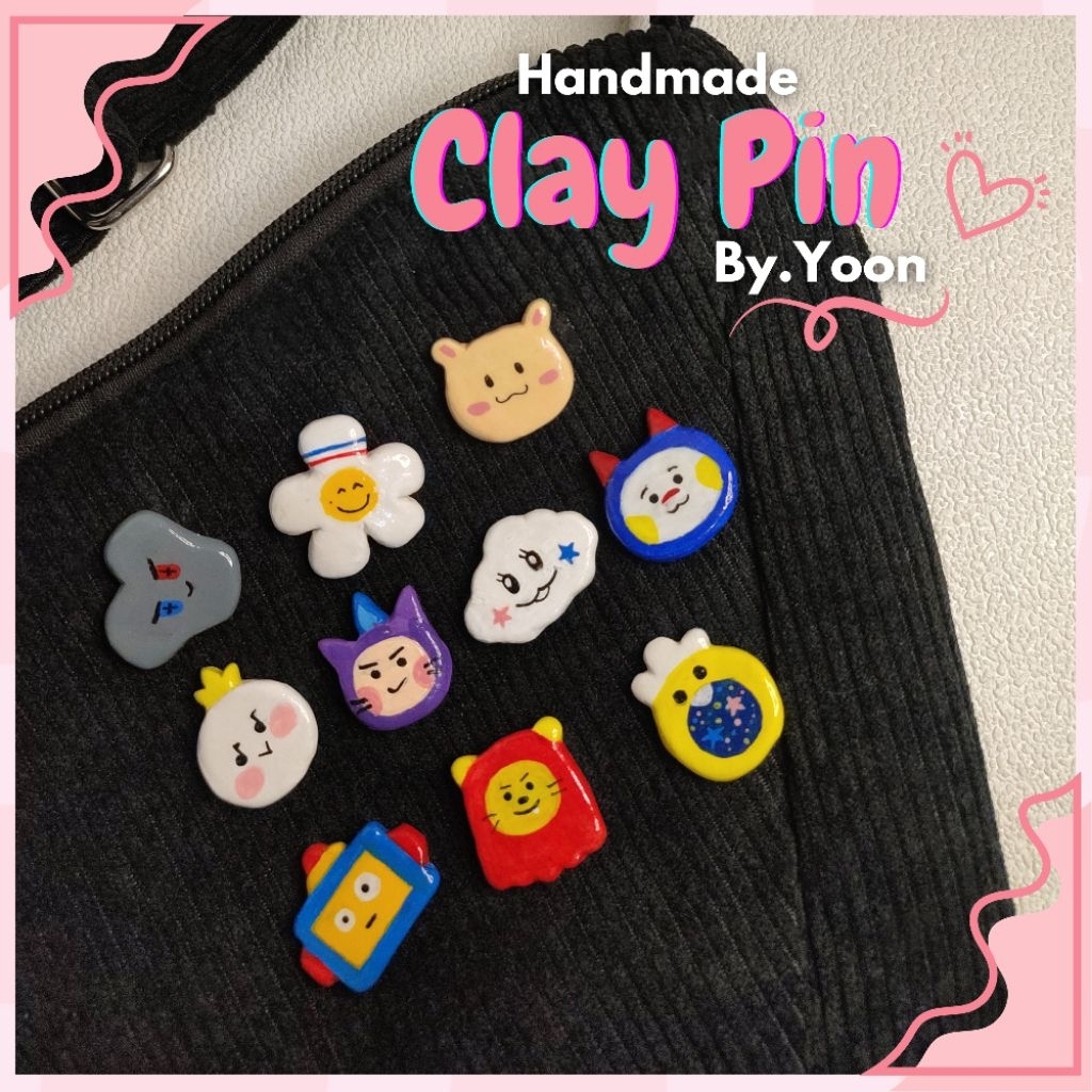 Handmade Clay Pin Truz treasure |by.Yoon|