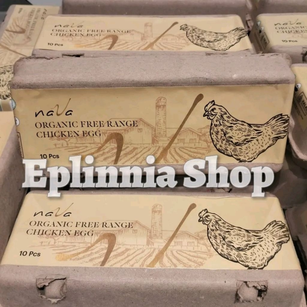 

Nava Organic Free Range Chicken Egg 10's - Telur Ayam Kampung Organik