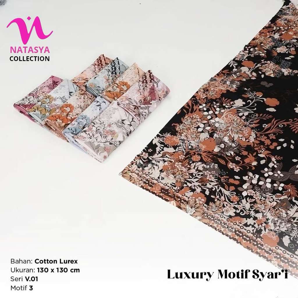 Hijab Segiempat Motif Luxury Syari Premium