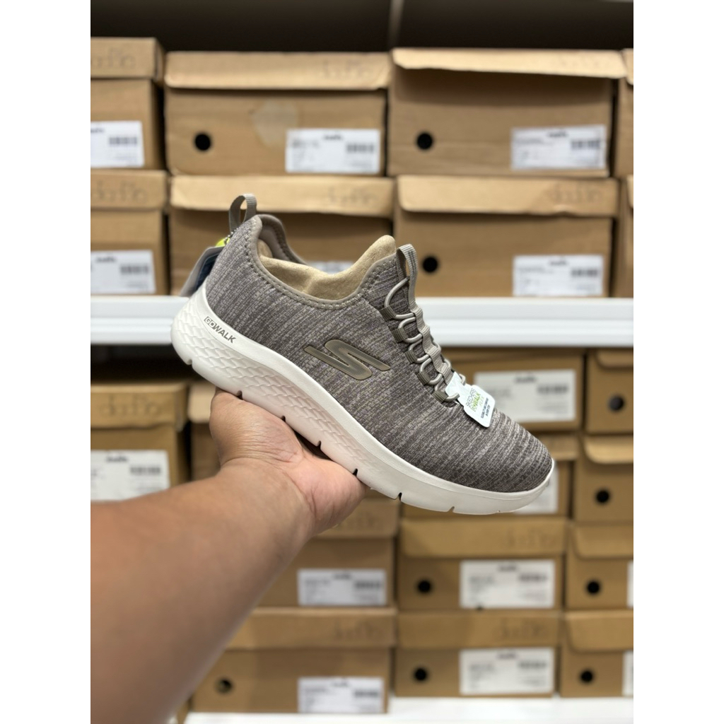 SEPATU PRIA SLIP ON SKECHERS GO WALK FLEX ULTRA TAUPE SKE216484/TPE ORIGINAL BNIB SHOES