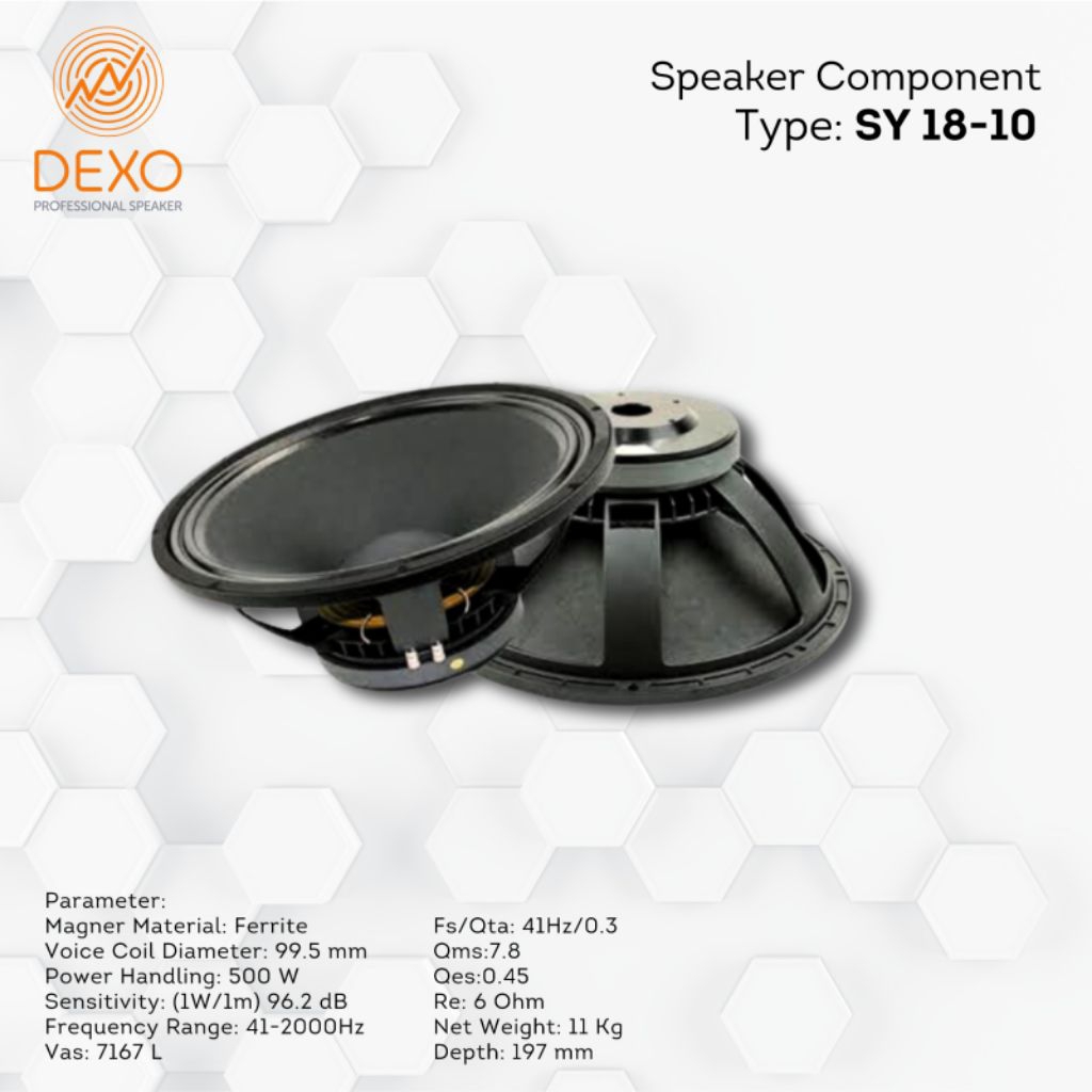 Speaker Component Dexo SY 18-10 Original