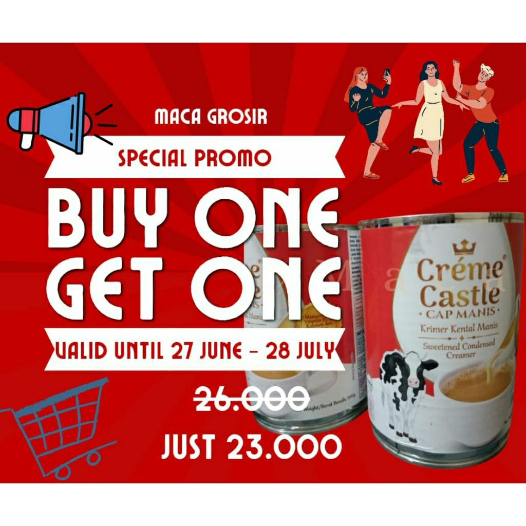 

PROMO ! BUY 1 GET 1 Susu kental manis Cream Castle