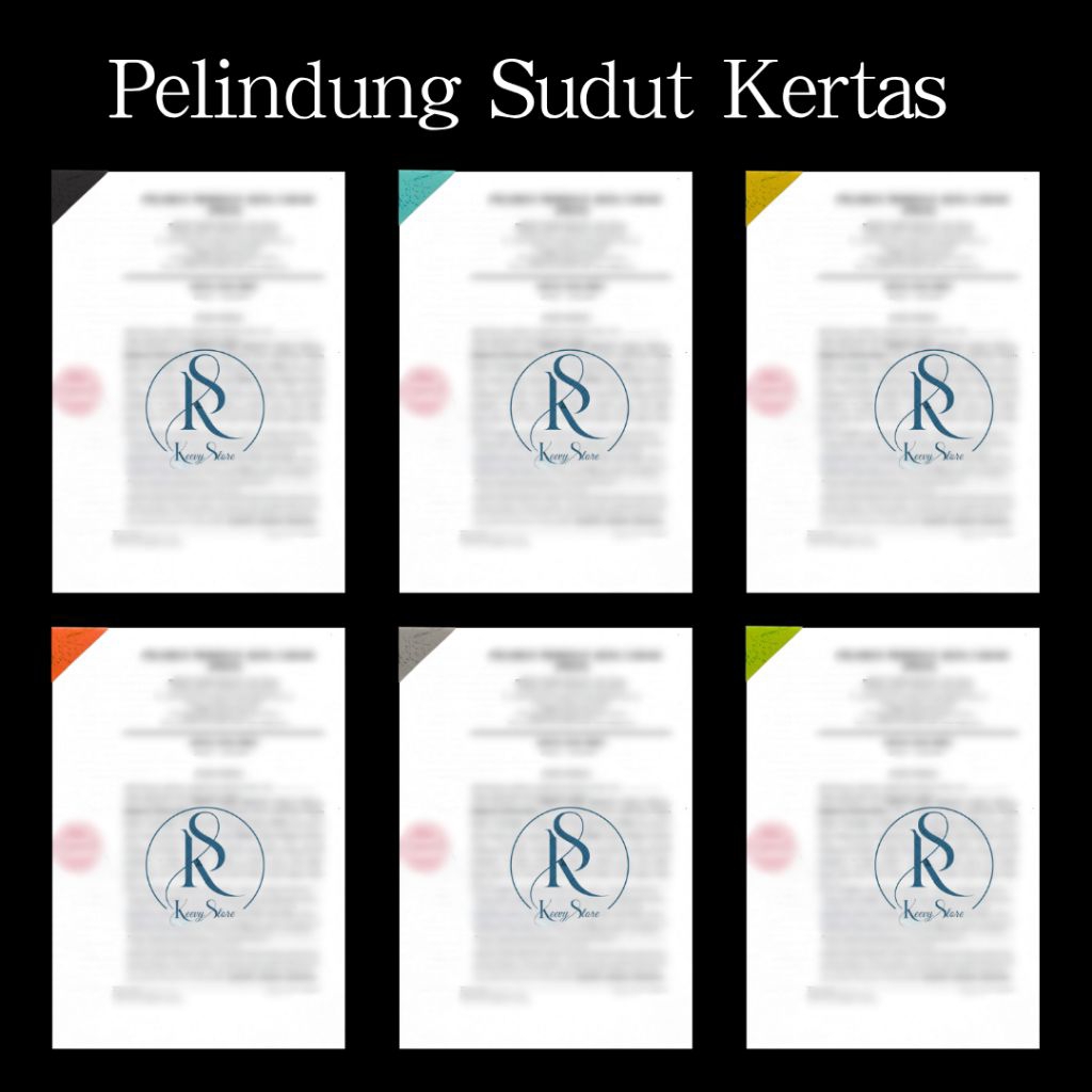 

Pelindung Sudut Kertas / Sudut Kertas Dokumen Isi 100 pcs - Gray / Abu Abu