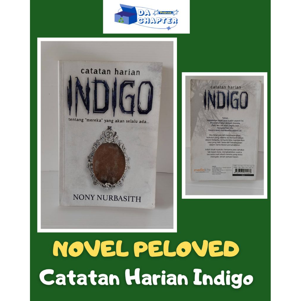 NOVEL CATATAN HARIAN INDIGO ORIGINAL - PRELOVED/ BEKAS PAKAI - NOVEL REMAJA HOROR MURAH