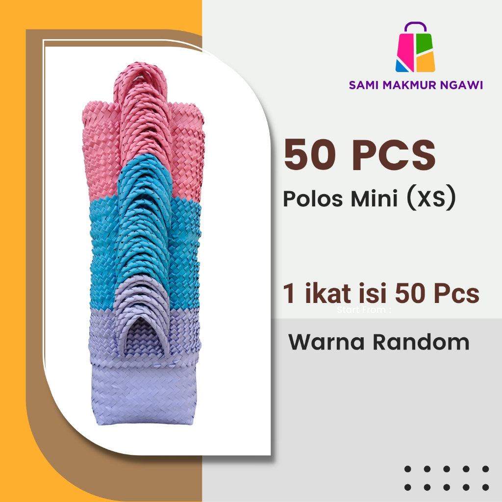 

PAKET 50 pcs Tas Anyam Polos Size Mini (XS)