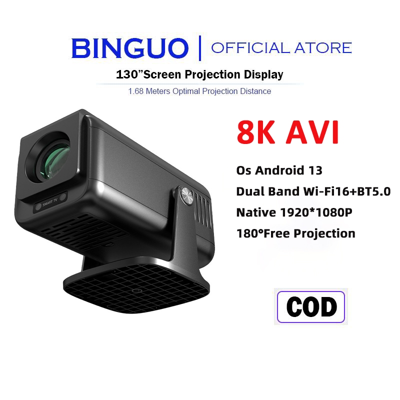 HY500 Pro Proyektor Android 13 Pintar Proyektor 8k 1080P Native Projector LCD TV Wifi Bluetooth Proy