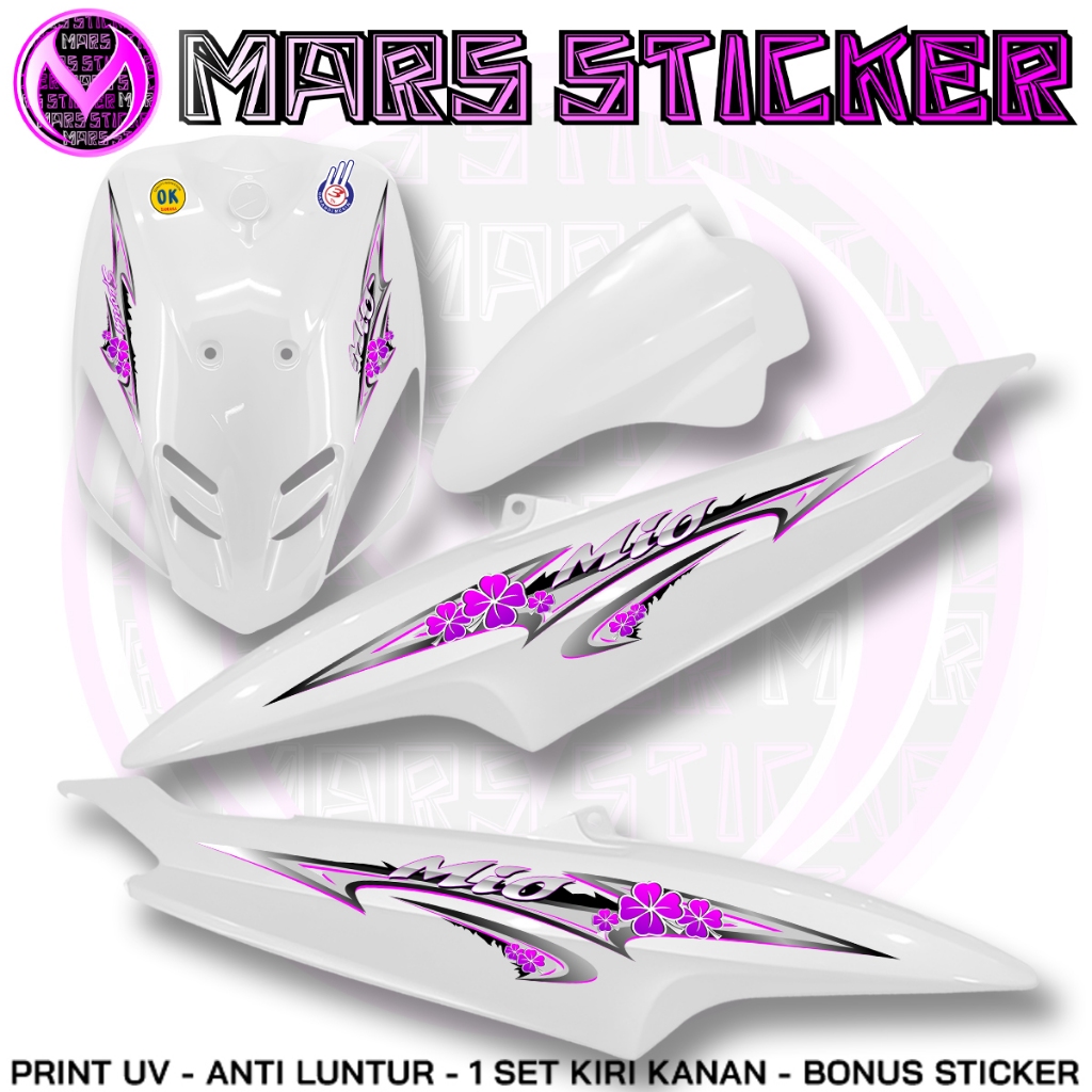 Striping Mio Sporty Lis Bahan Sticker Bening Transparan Polet Mio Karbu