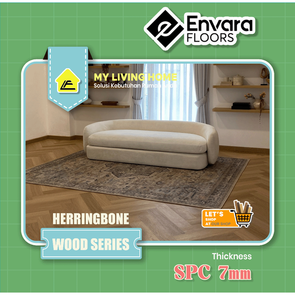 Lantai SPC Envara 7mm | HERRINGBONE SERIES