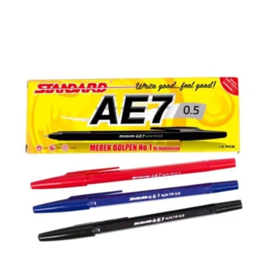 

12 Pcs Pulpen Standard AE7 / Pulpen Standard AE7 1 Pack