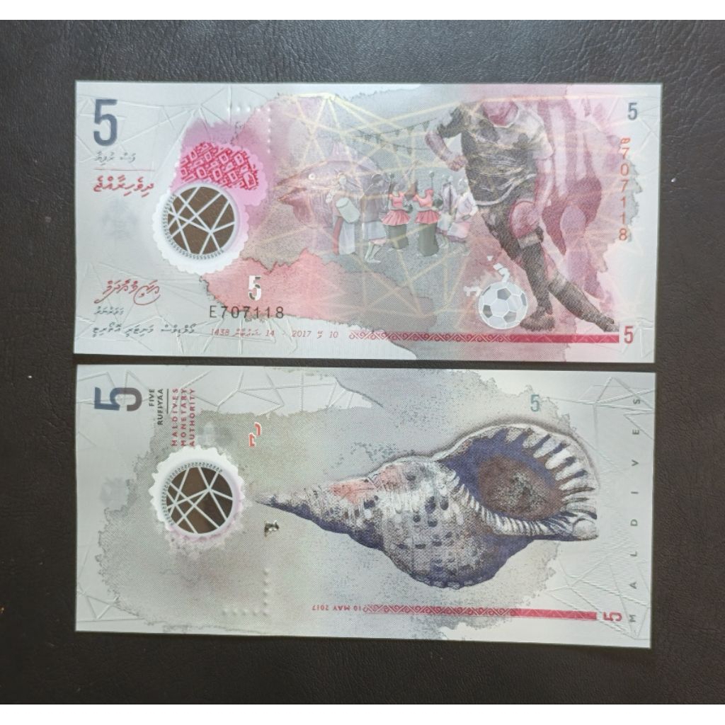 Uang Asing Polymer 5 Maldives