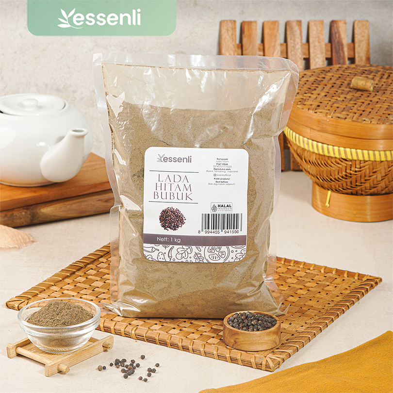 

ESSENLI Lada Hitam Bubuk Murni 1Kg