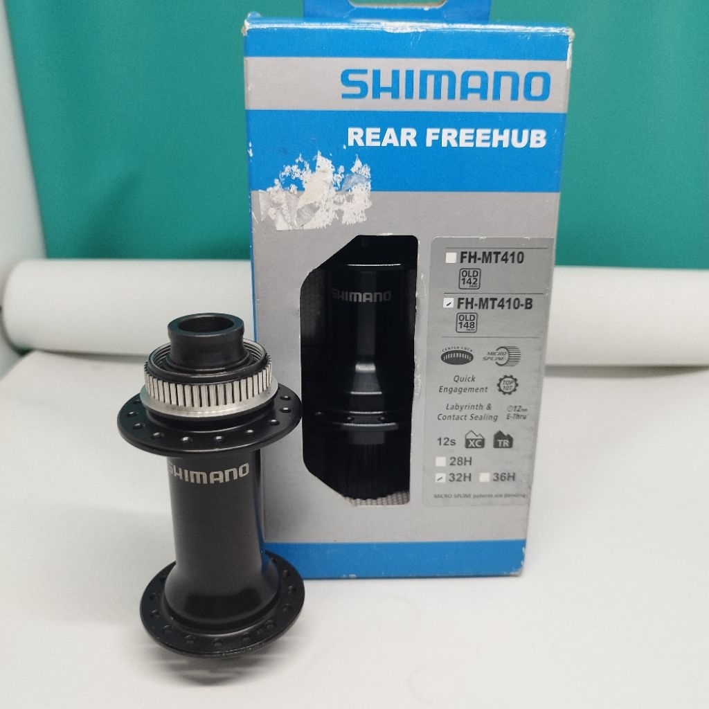 Freehub Hubset Shimano MT410-B TA 15 x 110 depan TA 12 x 148 belakang