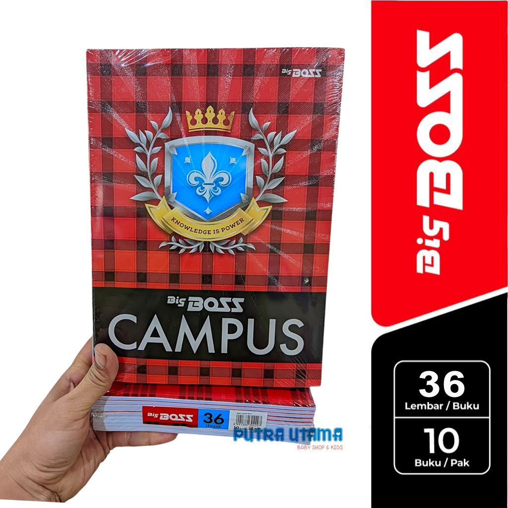 

BUKU TULIS CAMPUS BUKU TULIS BIG BOSS 36 LEMBAR 1 PAK ISI 10 BUKU TULIS SEKOLAH UKURAN BESAR