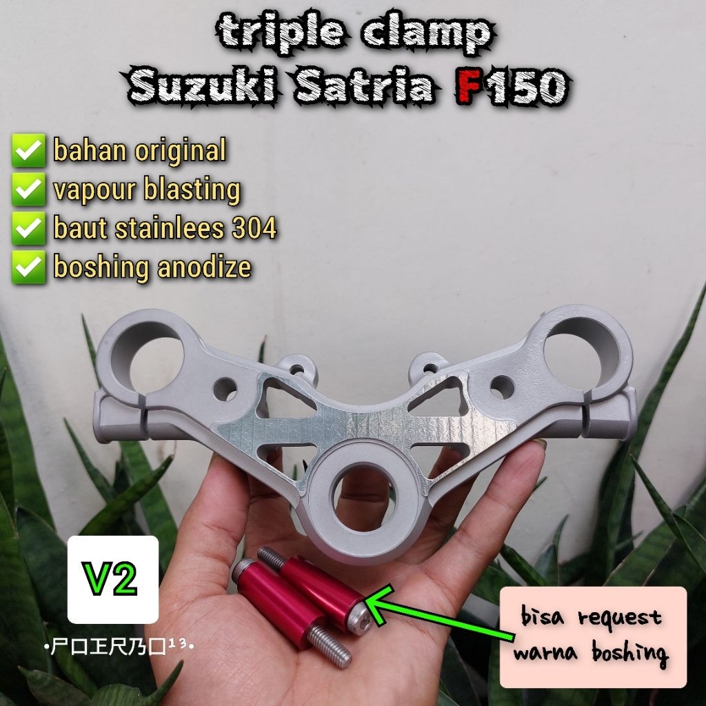 segitiga atas Satria F150 FU triple clamp Fu custom model cnc