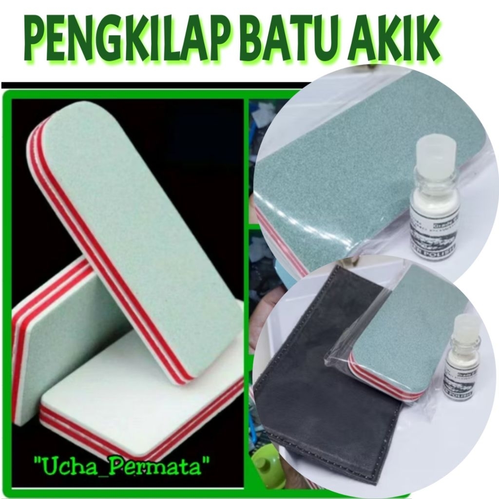 Paket pengkilap batu akik spartax polos dan kain poles kulit murah serbuk intan