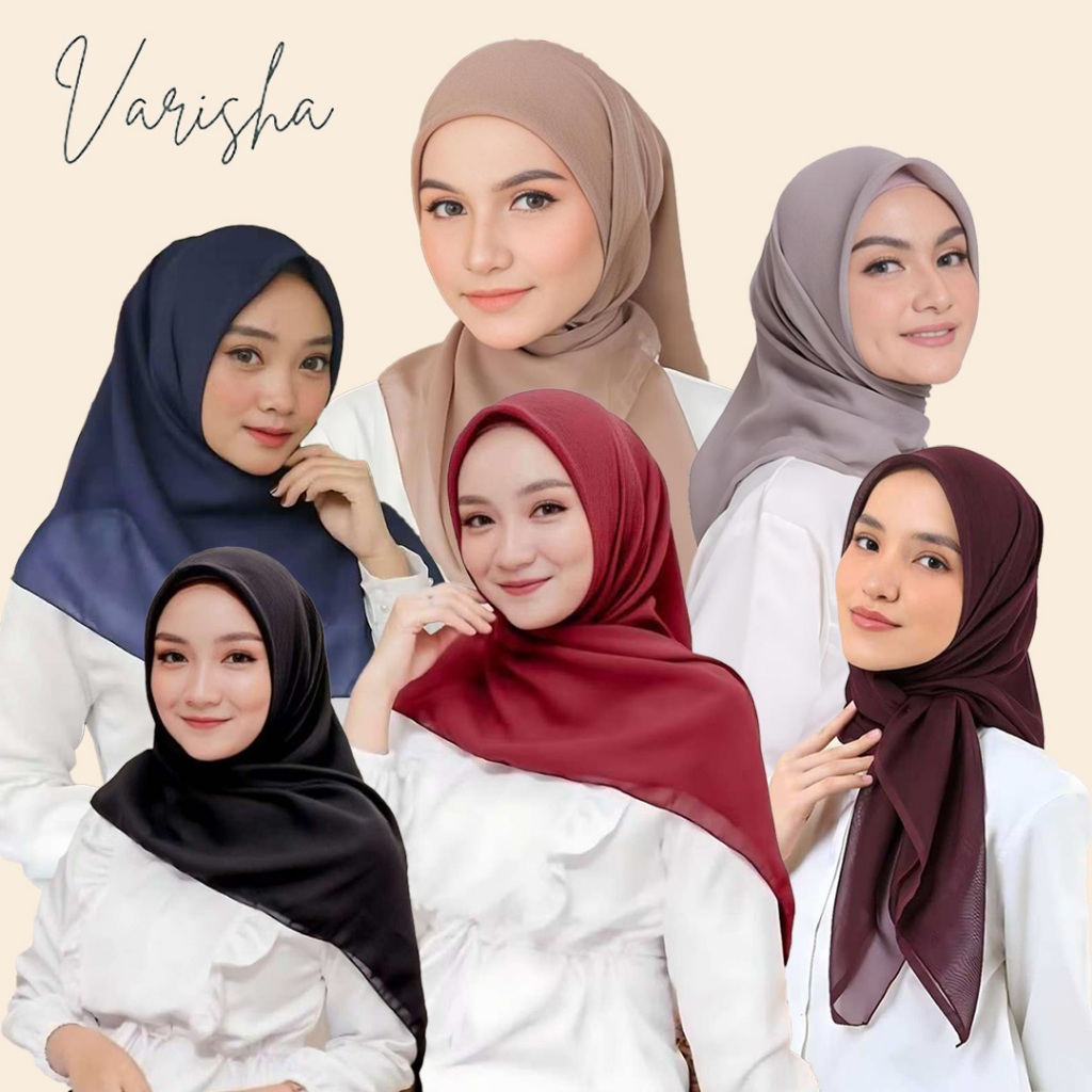 Paris Polos Jadul Hijab Kerudung Varisha Segiempat #4